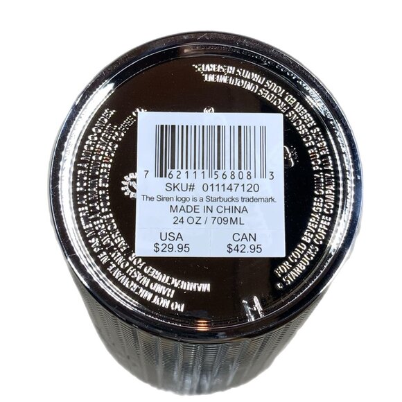 NEW Starbucks 2023 Holiday Silver Chrome Mirror Ball Grid Tumbler 24oz Venti - Picture 4 of 8